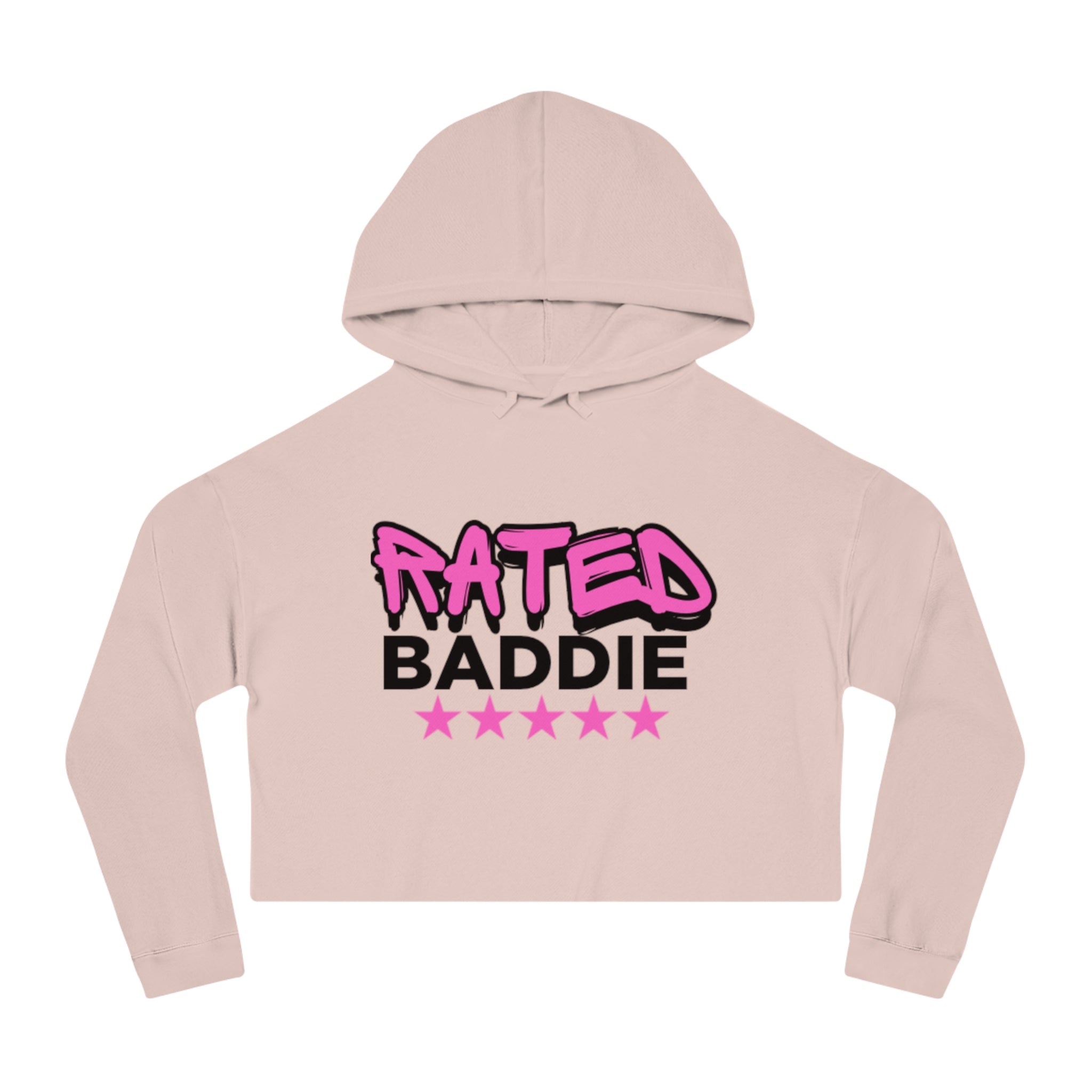 Rated Baddie Cropped Hooded Sweatshirt