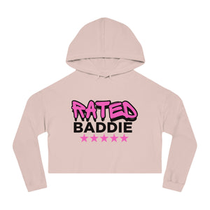 Rated Baddie Cropped Hooded Sweatshirt