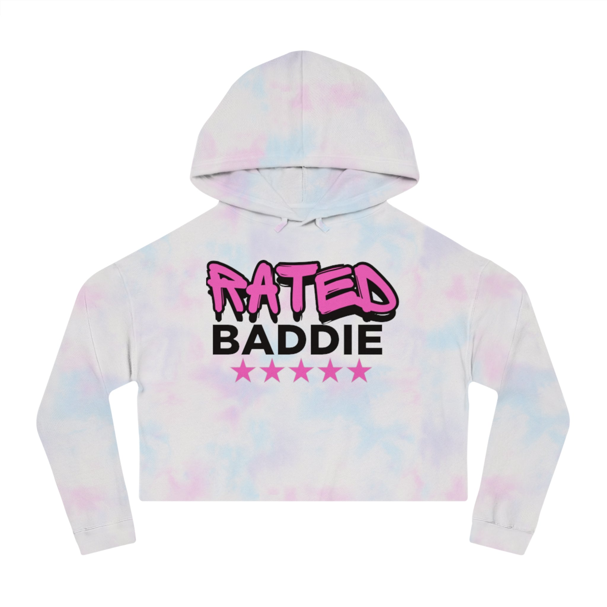 Rated Baddie Cropped Hooded Sweatshirt