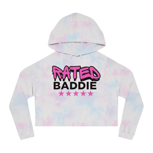 Rated Baddie Cropped Hooded Sweatshirt