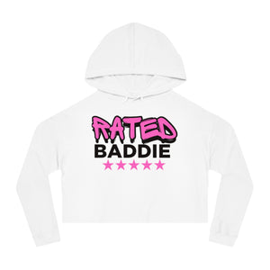 Rated Baddie Cropped Hooded Sweatshirt