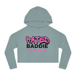 Load image into Gallery viewer, Rated Baddie Cropped Hooded Sweatshirt
