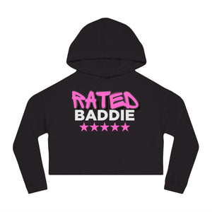 Rated Baddie Cropped Hooded Sweatshirt