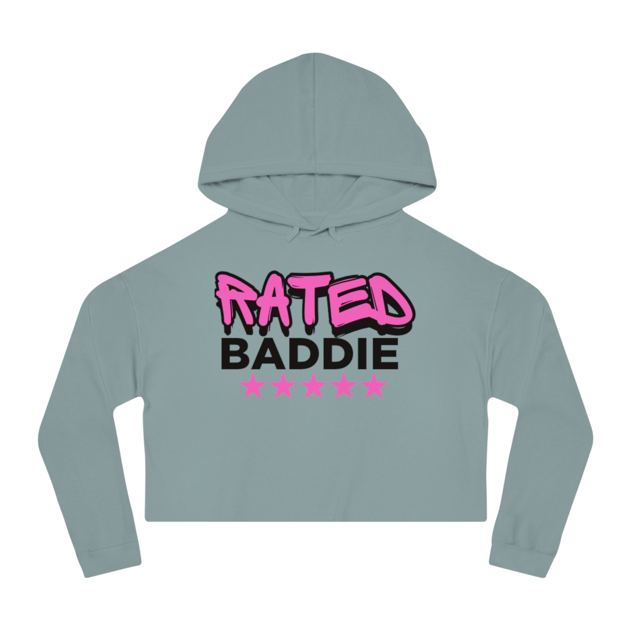 Rated Baddie Cropped Hooded Sweatshirt