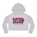 Load image into Gallery viewer, Rated Baddie Cropped Hooded Sweatshirt
