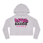 Load image into Gallery viewer, Rated Baddie Cropped Hooded Sweatshirt
