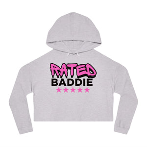 Rated Baddie Cropped Hooded Sweatshirt