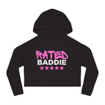 Load image into Gallery viewer, Rated Baddie Cropped Hooded Sweatshirt
