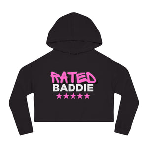 Rated Baddie Cropped Hooded Sweatshirt