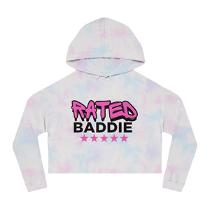 Rated Baddie Cropped Hooded Sweatshirt